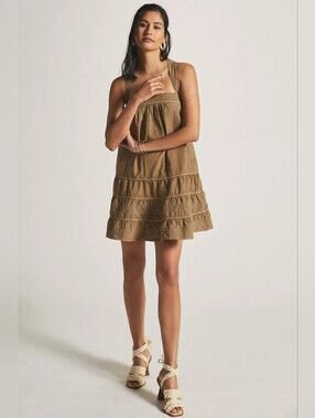 Anthropologie Pilcro Mini Swing Dress Medium 100% Cotton NWT